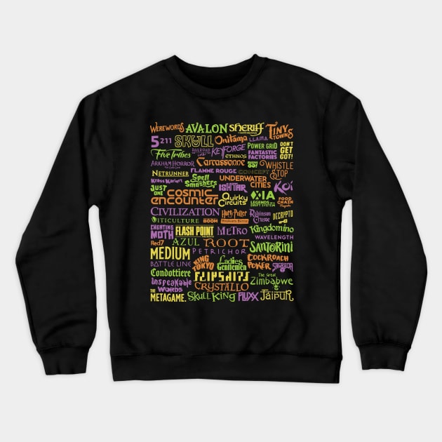 Ultimate Board Gamer in Color Crewneck Sweatshirt by polliadesign